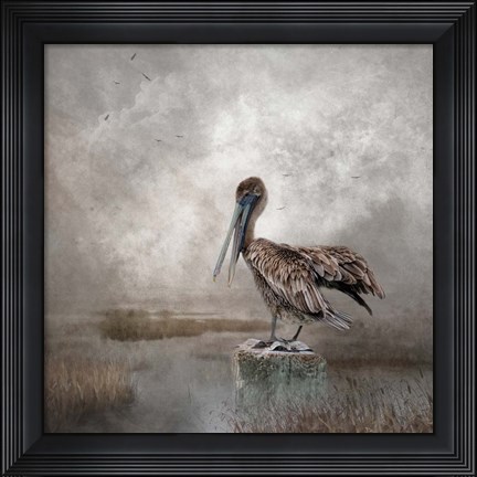Framed Visitor to the Marshes Print