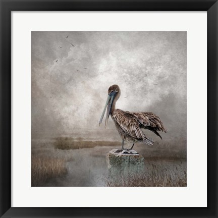 Framed Visitor to the Marshes Print