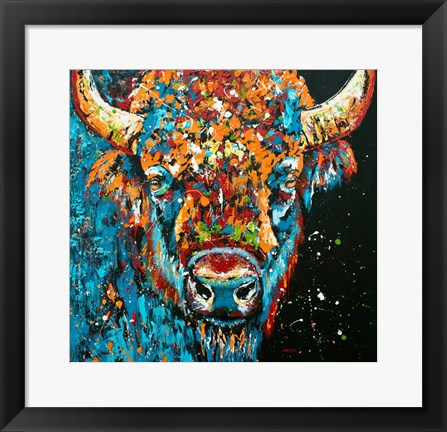 Framed Bison Print