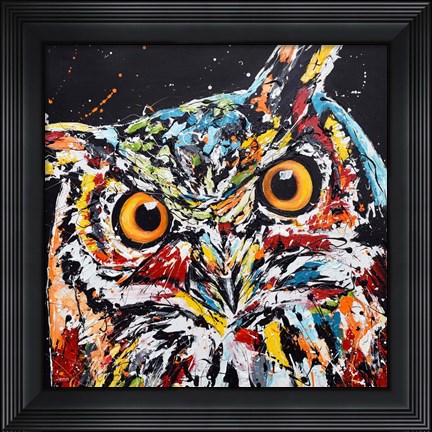 Framed Horned Owl Print
