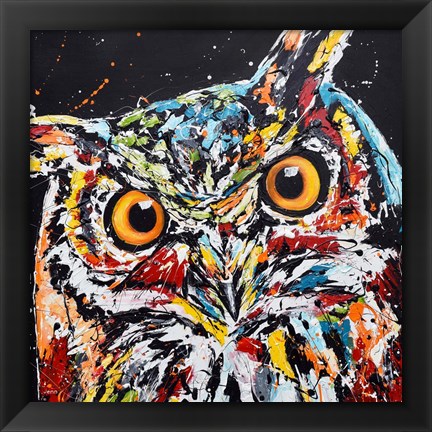 Framed Horned Owl Print