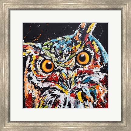 Framed Horned Owl Print