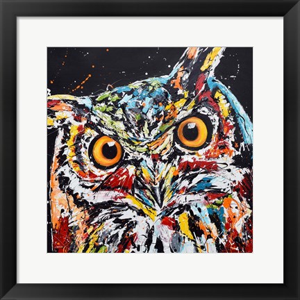 Framed Horned Owl Print