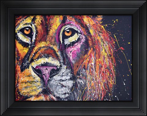 Framed Lion Face Print