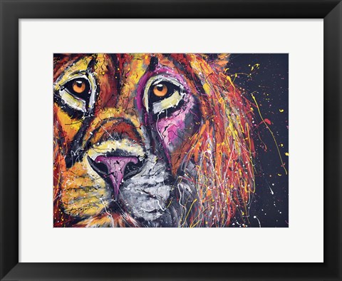 Framed Lion Face Print