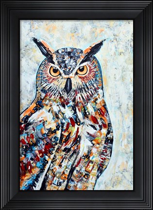 Framed Great Horned Owl Print