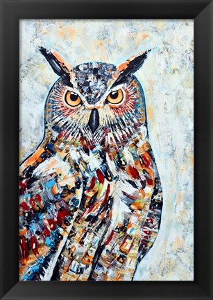 Framed Great Horned Owl Print