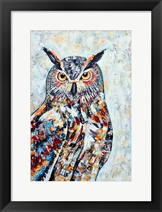 Framed Great Horned Owl Print