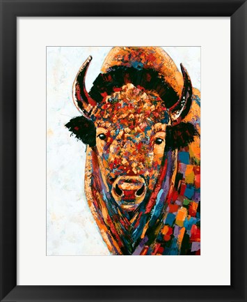 Framed Autumn Bison Print