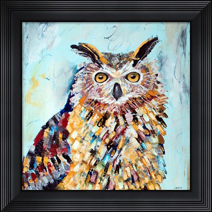 Framed Great Horned Owl Print