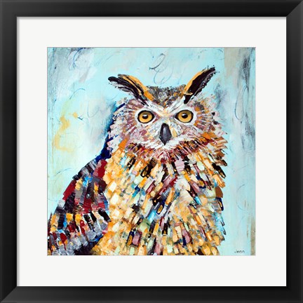 Framed Great Horned Owl Print