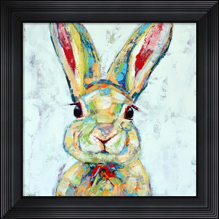 Framed Happy Bunny Print