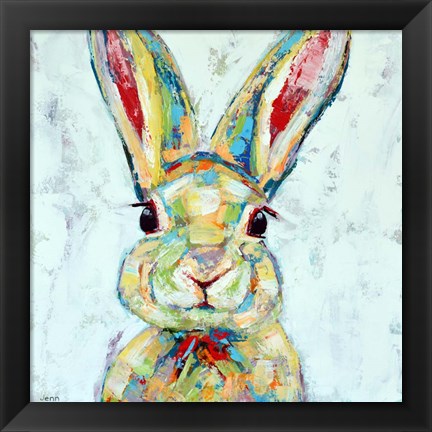 Framed Happy Bunny Print