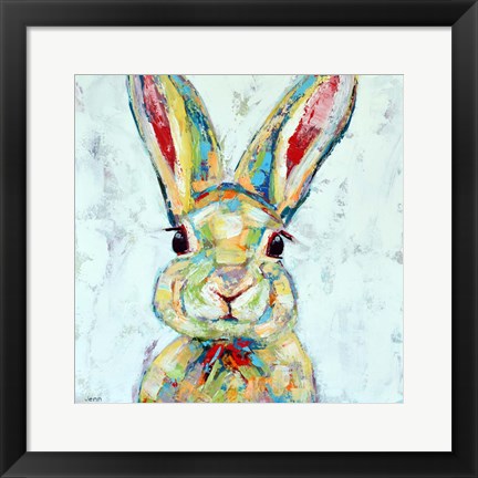 Framed Happy Bunny Print