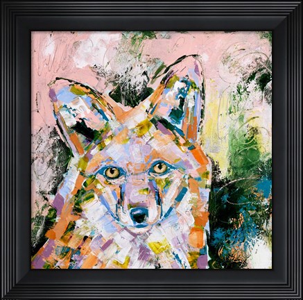 Framed Lilac Forest Fox Print