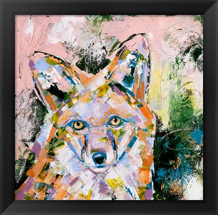 Framed Lilac Forest Fox Print