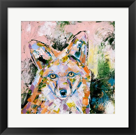 Framed Lilac Forest Fox Print