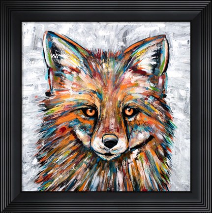 Framed Fox of Many Colors Print