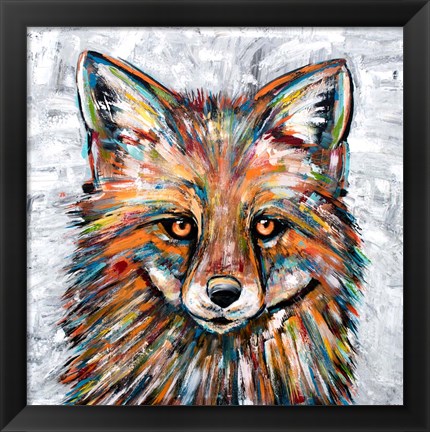 Framed Fox of Many Colors Print