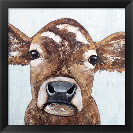 Framed Pearl the Cow Print