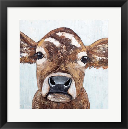 Framed Pearl the Cow Print