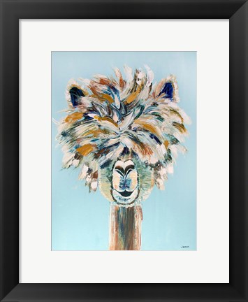 Framed Crazy Hair Llama II Print