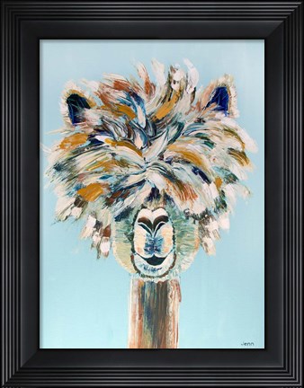 Framed Crazy Hair Llama II Print