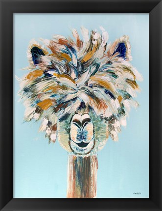 Framed Crazy Hair Llama II Print