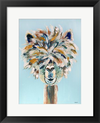 Framed Crazy Hair Llama II Print