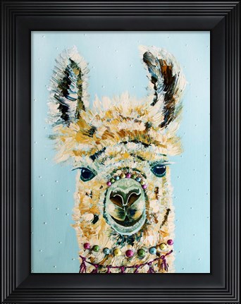 Framed Candy Llama Print