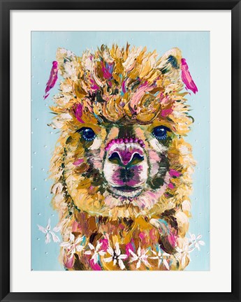 Framed Daisy Alpaca Print
