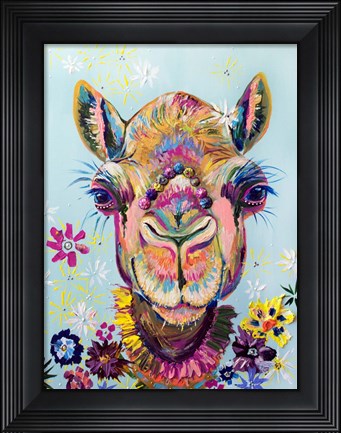 Framed Boho Llama Print