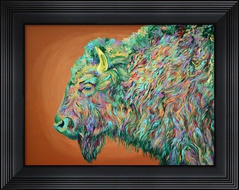 Framed Bison No. 2 Print