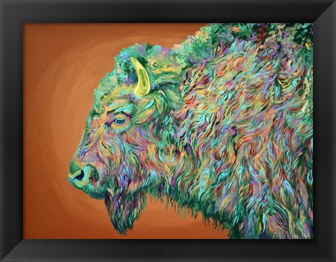 Framed Bison No. 2 Print