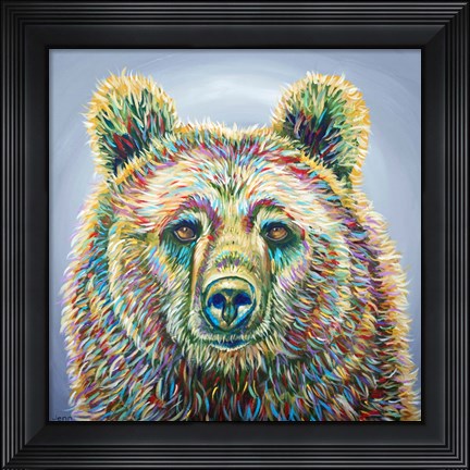 Framed Grey Bear Print