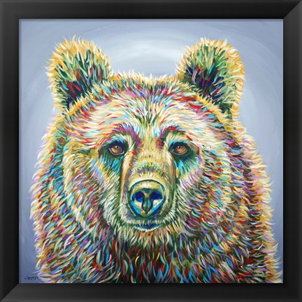 Framed Grey Bear Print