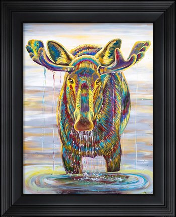 Framed Water Moose Print