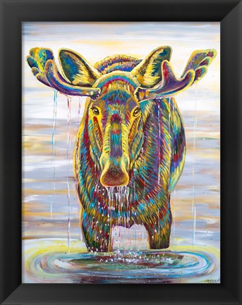 Framed Water Moose Print