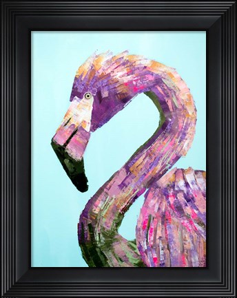 Framed Purple Flamingo Print
