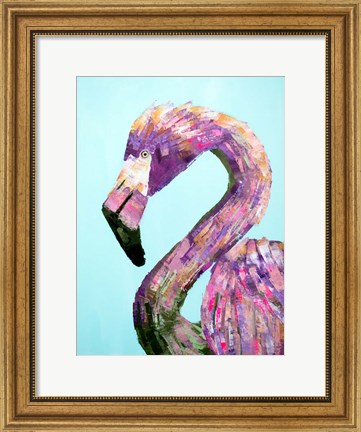 Framed Purple Flamingo Print