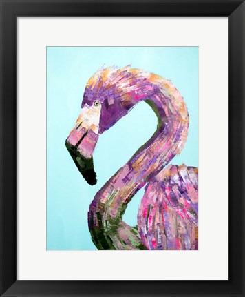 Framed Purple Flamingo Print