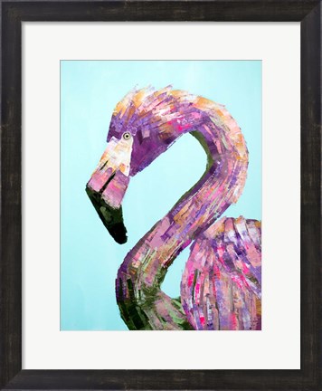 Framed Purple Flamingo Print