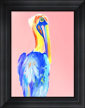 Framed Pink Pelican Print