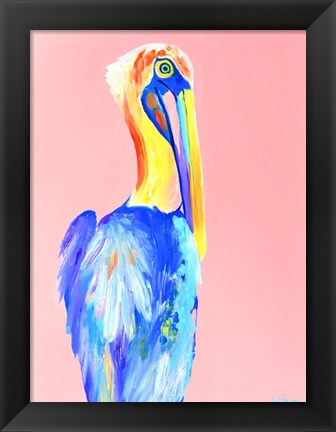Framed Pink Pelican Print