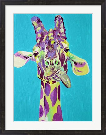 Framed Dopey Giraffe Print