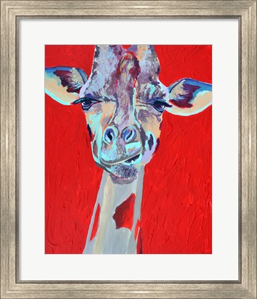 Framed Grumpy Giraffe Print