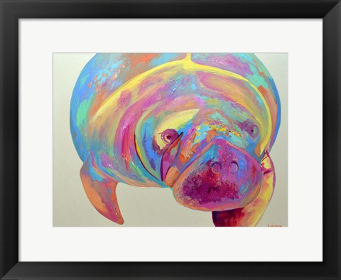 Framed Hue Manatee Print