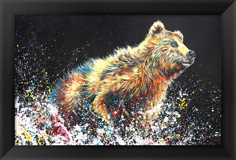 Framed Bear Bath Print