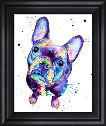 Framed Dark Frenchie Print