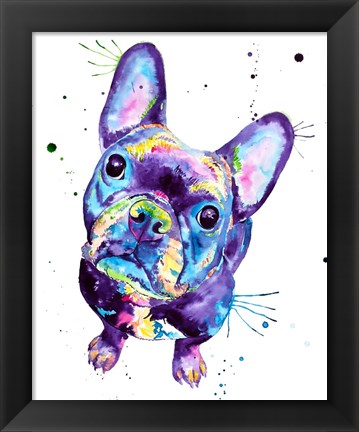 Framed Dark Frenchie Print